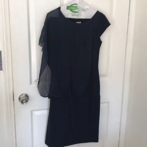 Lisa Barron Navy Asymmetrical Dress